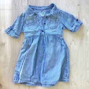Denim Pinstriped Dress